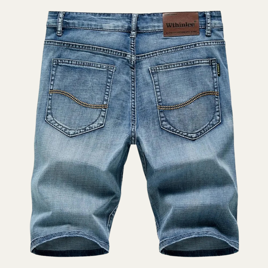 Straight Fit Denim Shorts
