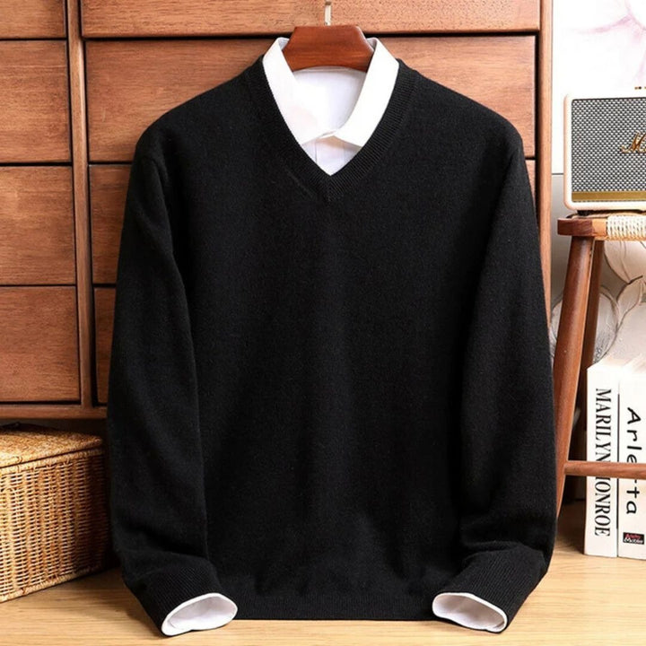 Merino-Look V-Neck Sweater