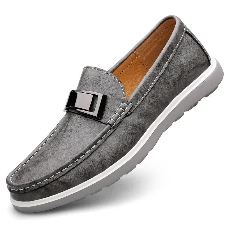 Weathered Slip-On Loafers