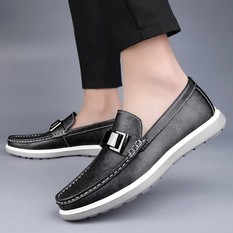 Weathered Slip-On Loafers
