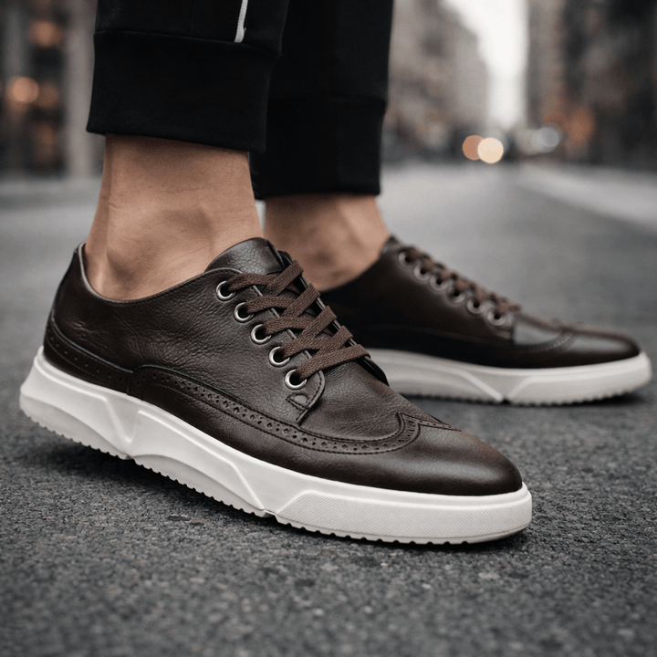 Brogue Detail Low-Top Sneakers