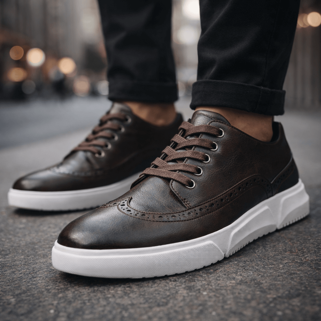 Brogue Detail Low-Top Sneakers