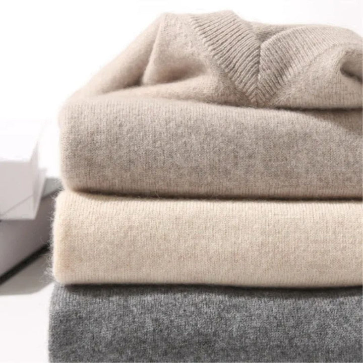 Merino-Look V-Neck Sweater