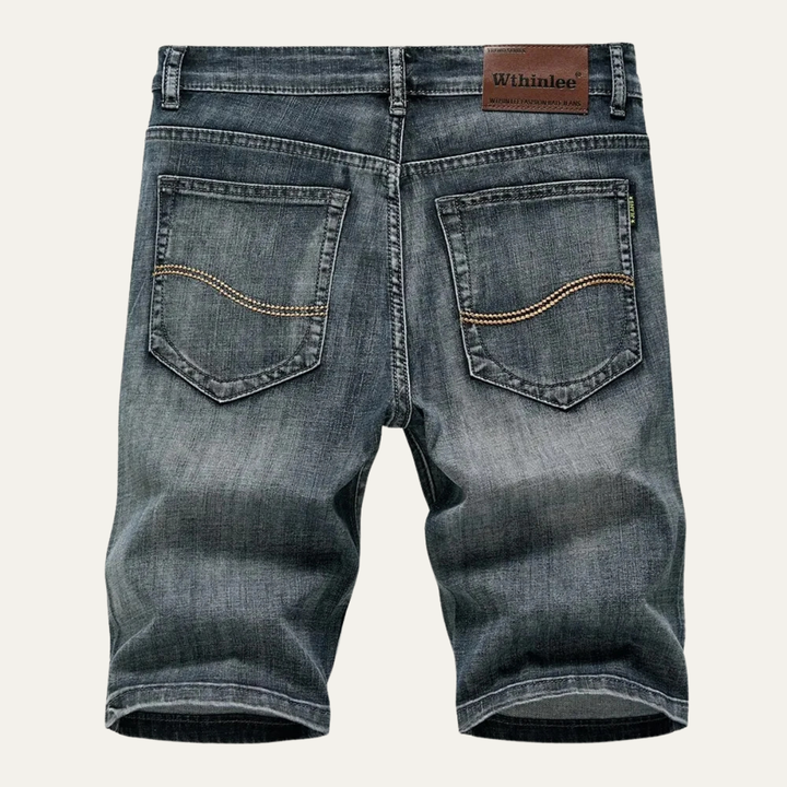 Straight Fit Denim Shorts