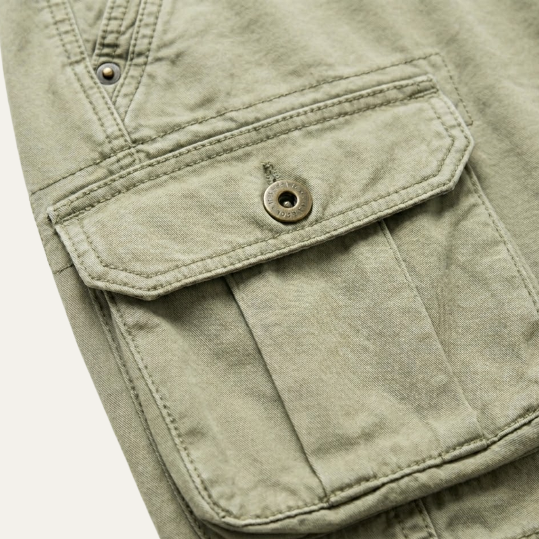 Cotton-Feel Utility Cargo Shorts