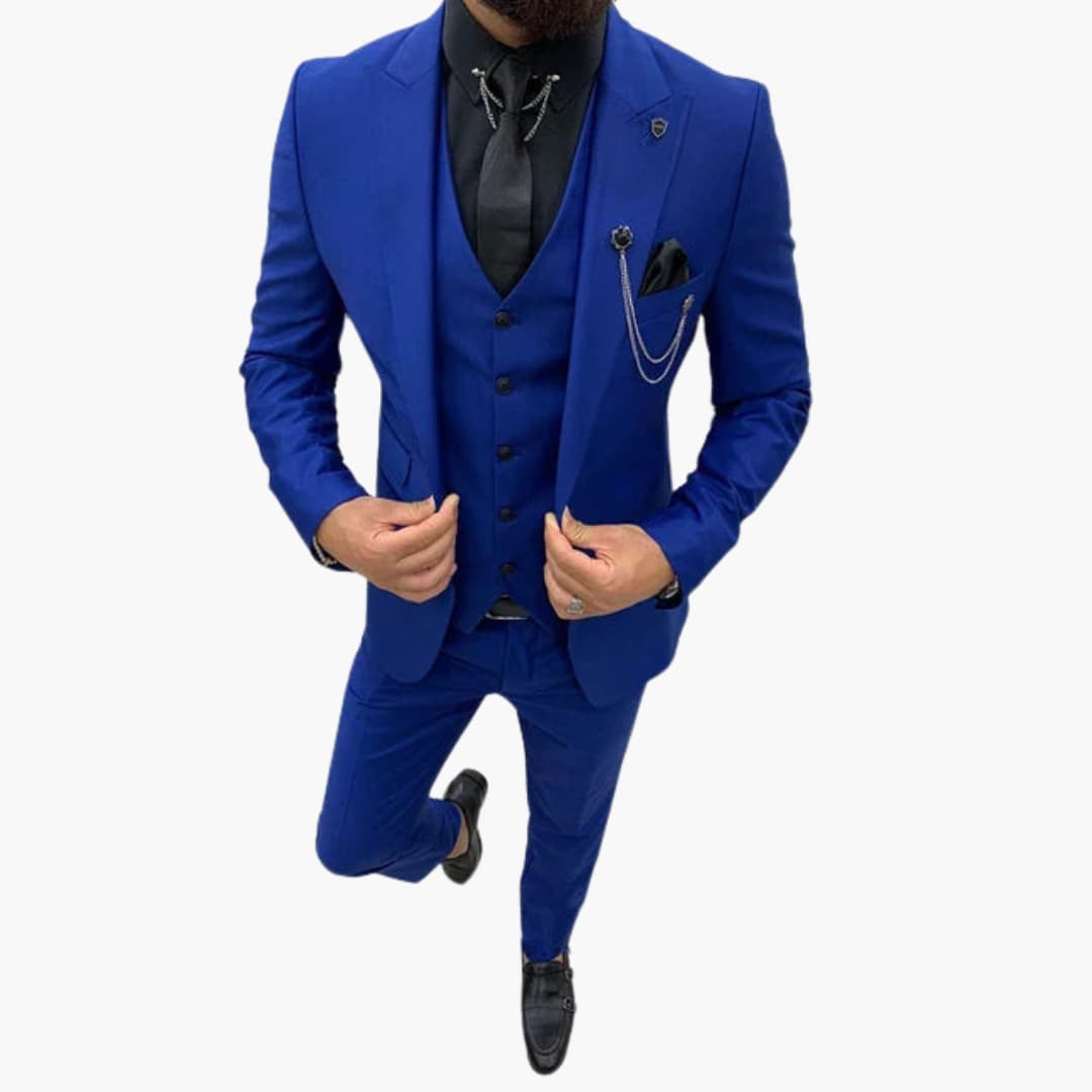 Slim Fit Three-Piece Suit Set