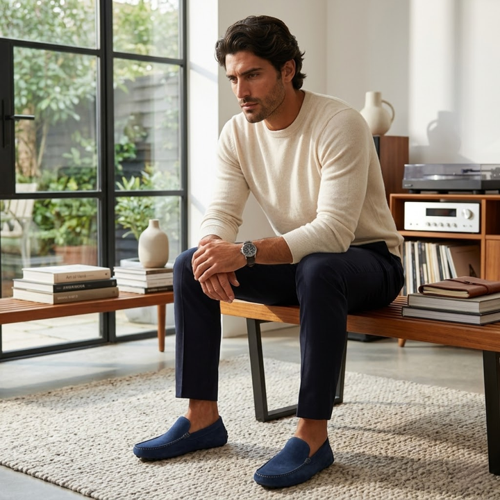 Suede-Look Slip-On Loafers