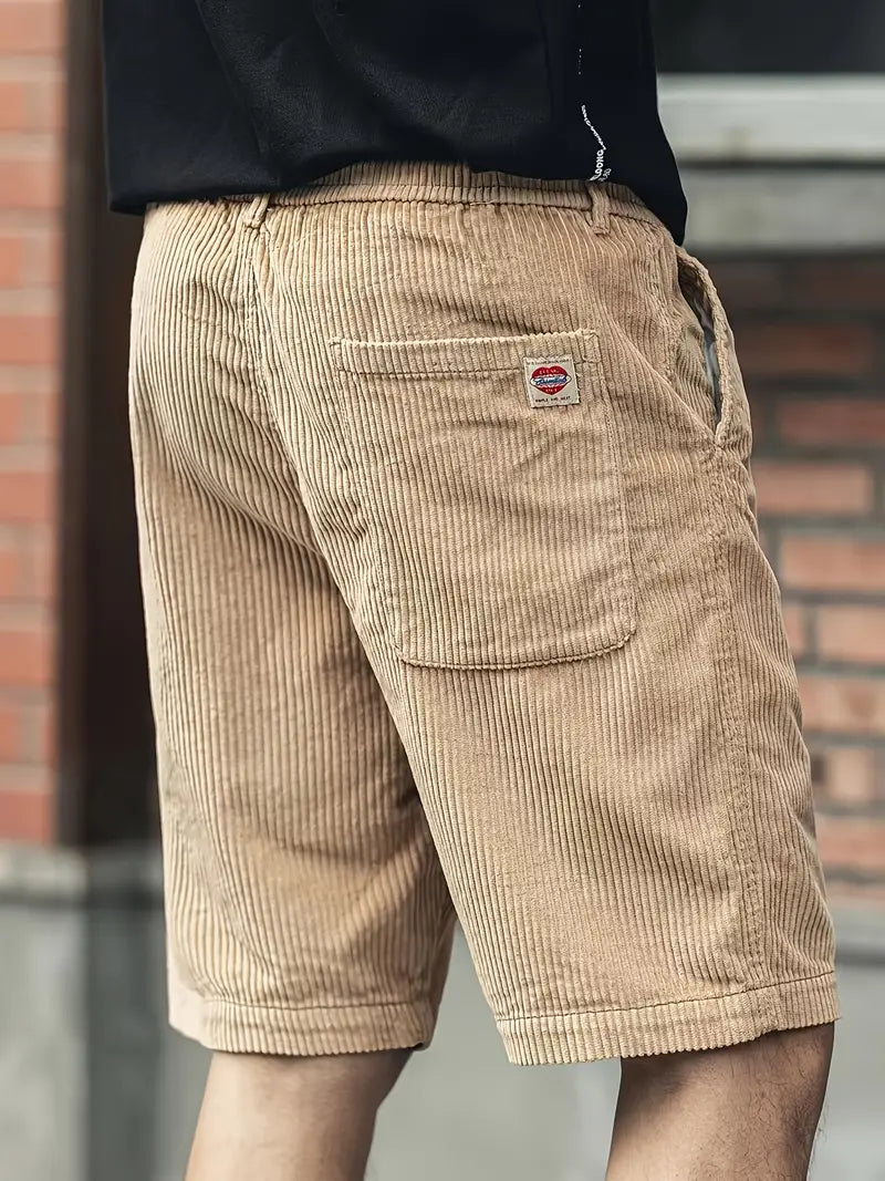 Corduroy-Look Drawstring Shorts