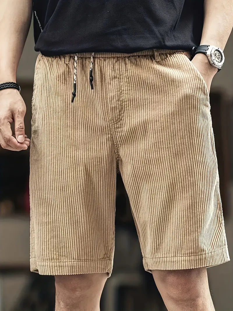Corduroy-Look Drawstring Shorts
