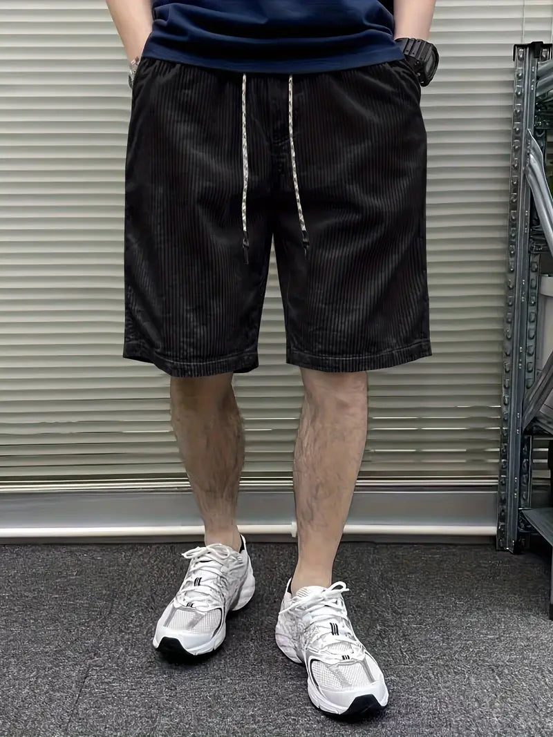 Corduroy-Look Drawstring Shorts