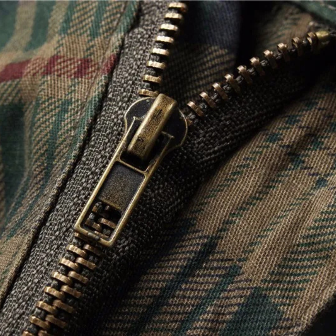 Plaid Multi-Pocket Cargo Shorts