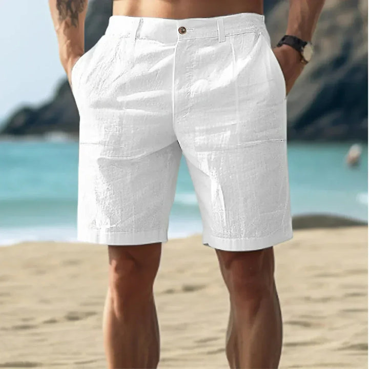 Linen-Look Summer Shorts with Pockets