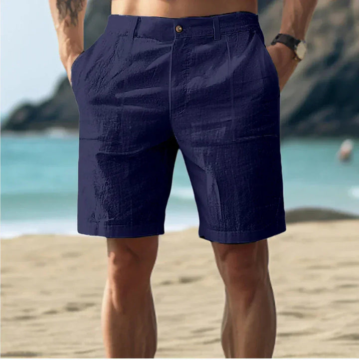 Linen-Look Summer Shorts with Pockets