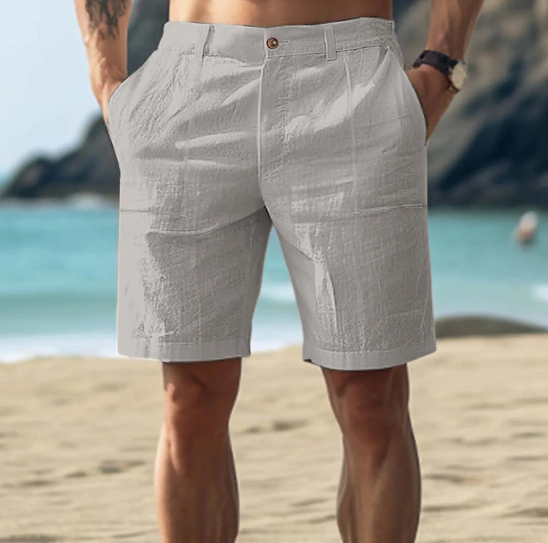 Linen-Look Summer Shorts with Pockets