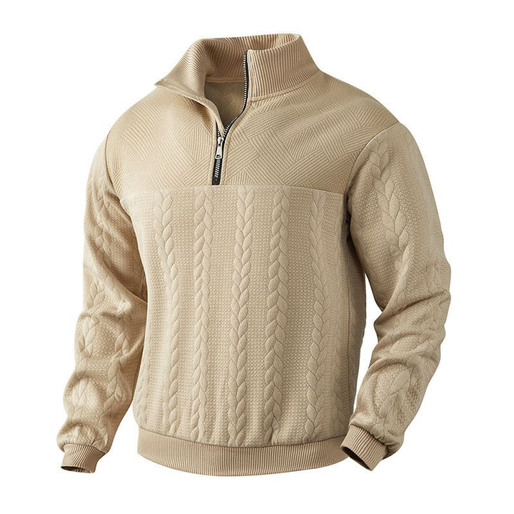 Men’s Jacquard Half-Zip Knit Sweater