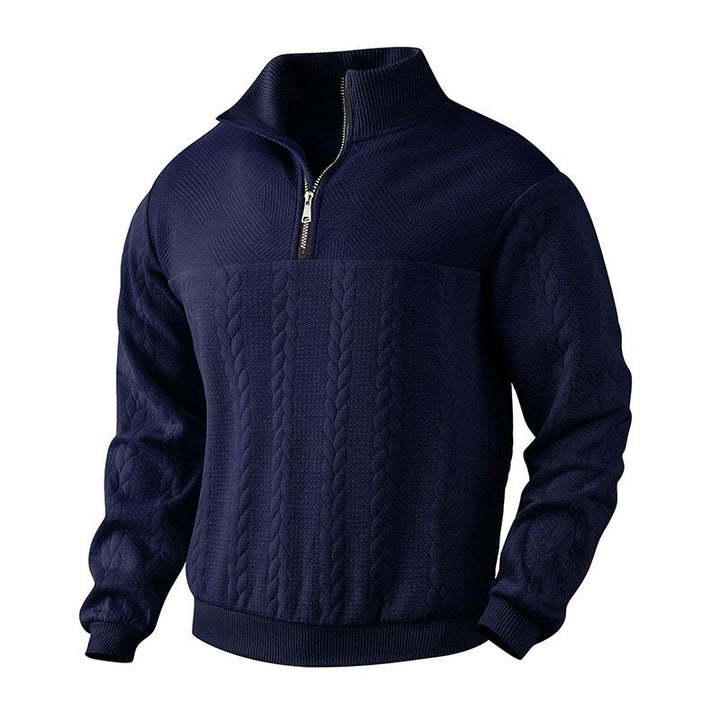 Men’s Jacquard Half-Zip Knit Sweater