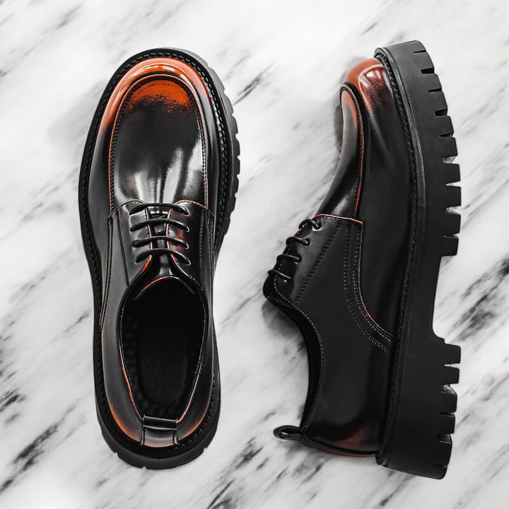 Gradient Leather-Look Dress Shoes