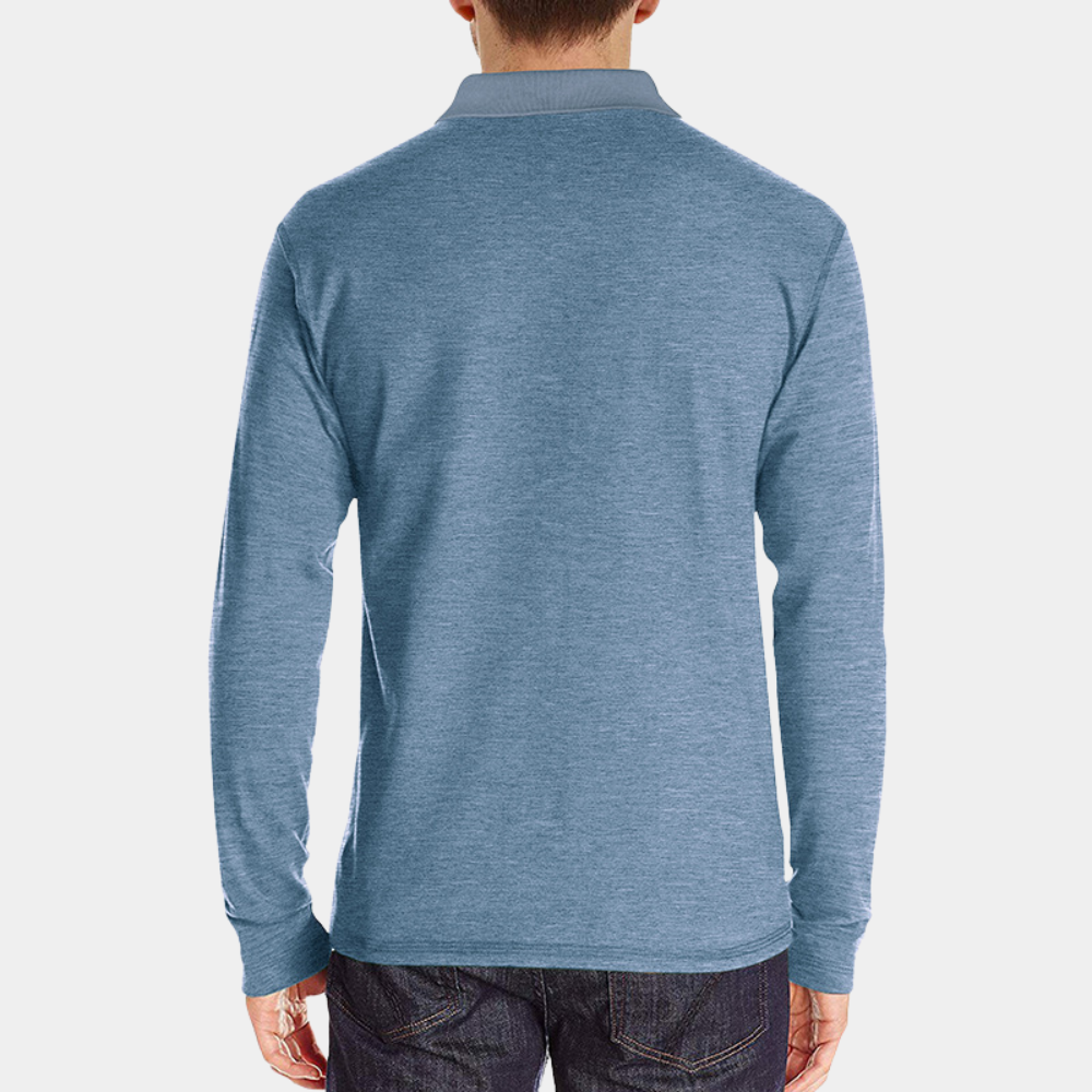Quarter Button Pocket Polo Shirt
