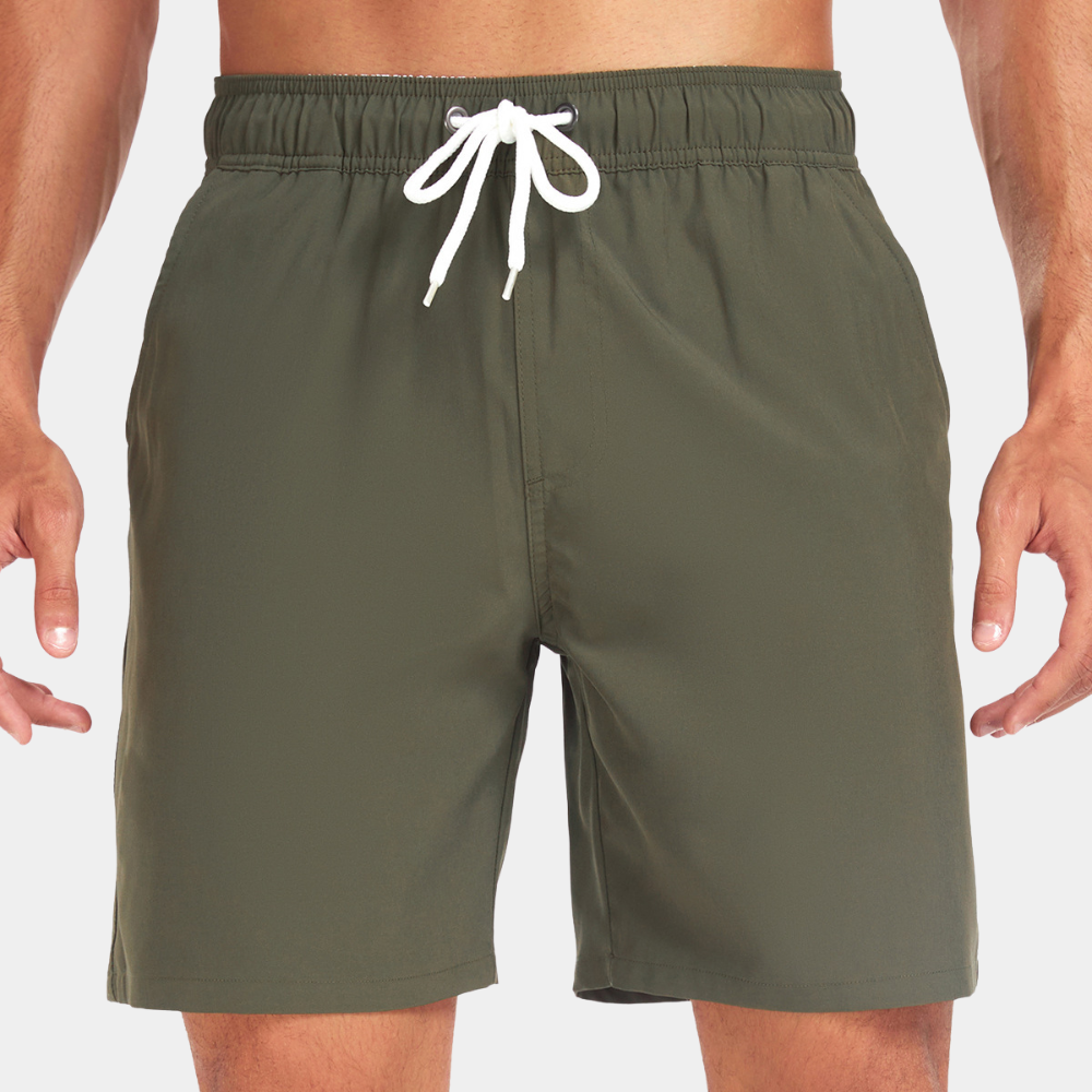 Elastic Waist Swim Shorts