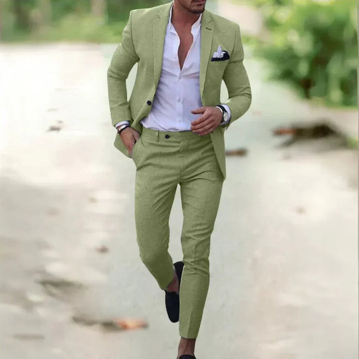 Slim Fit Two-Piece Suit Set