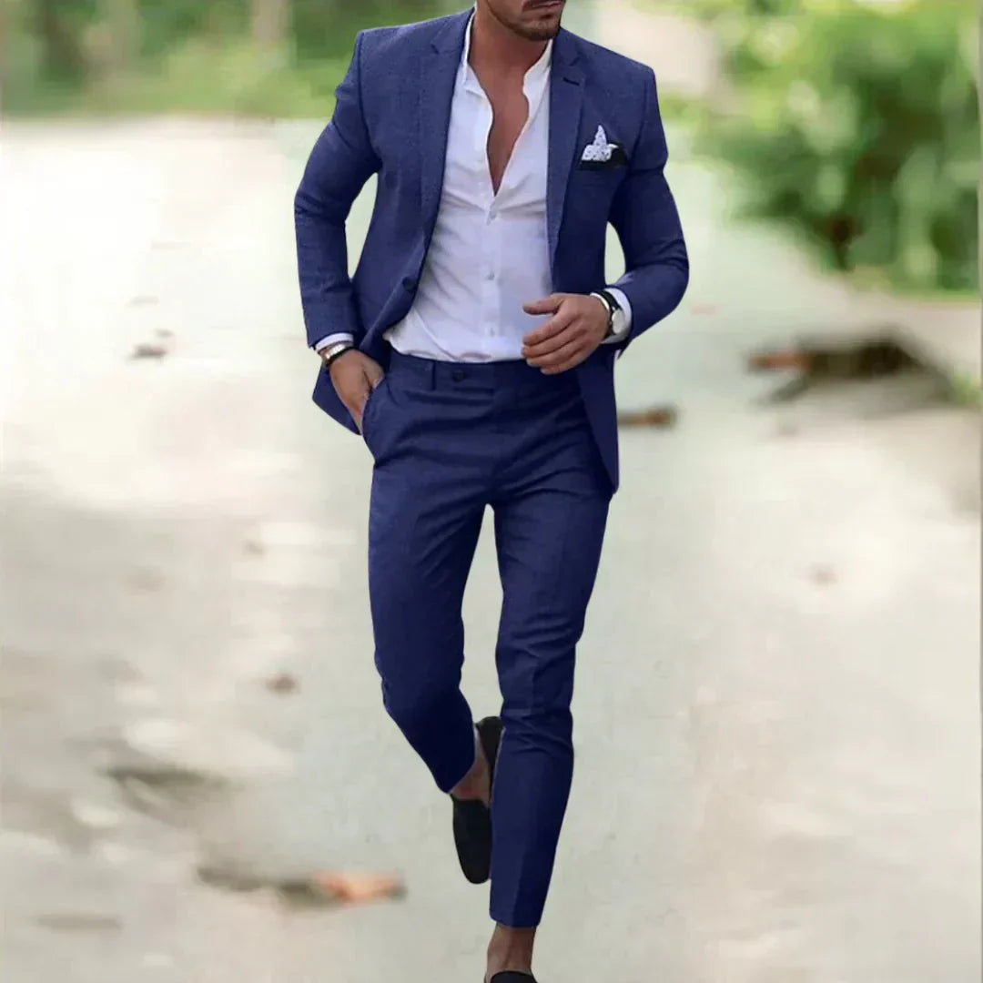 Slim Fit Two-Piece Suit Set