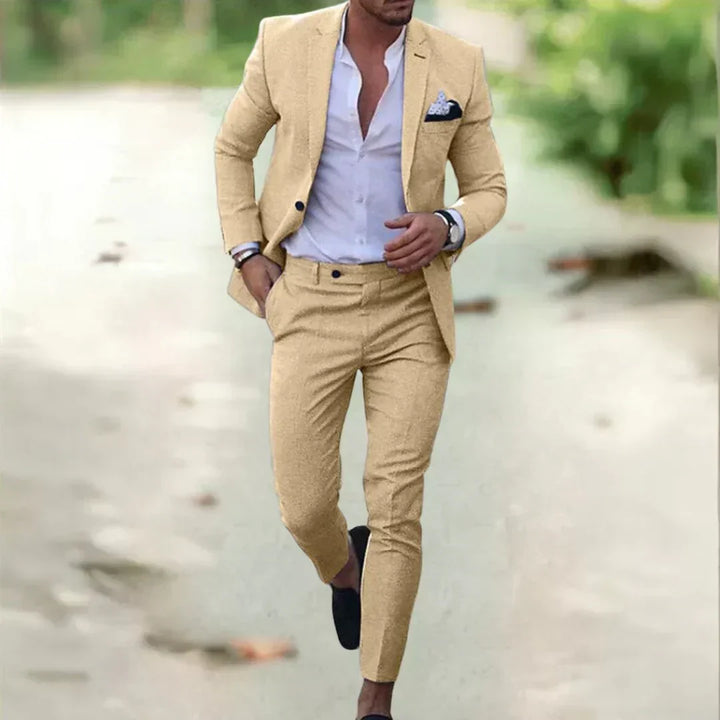 Slim Fit Two-Piece Suit Set