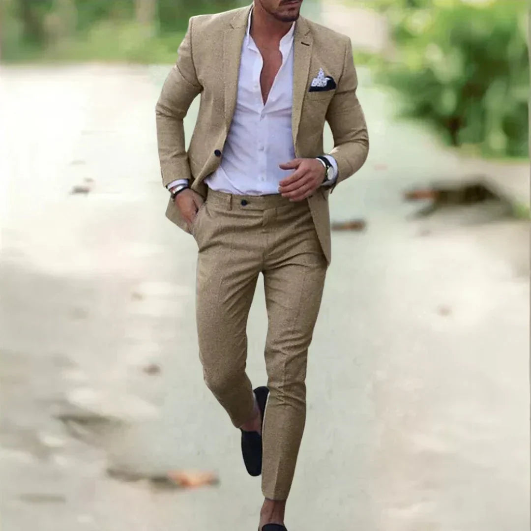 Slim Fit Two-Piece Suit Set