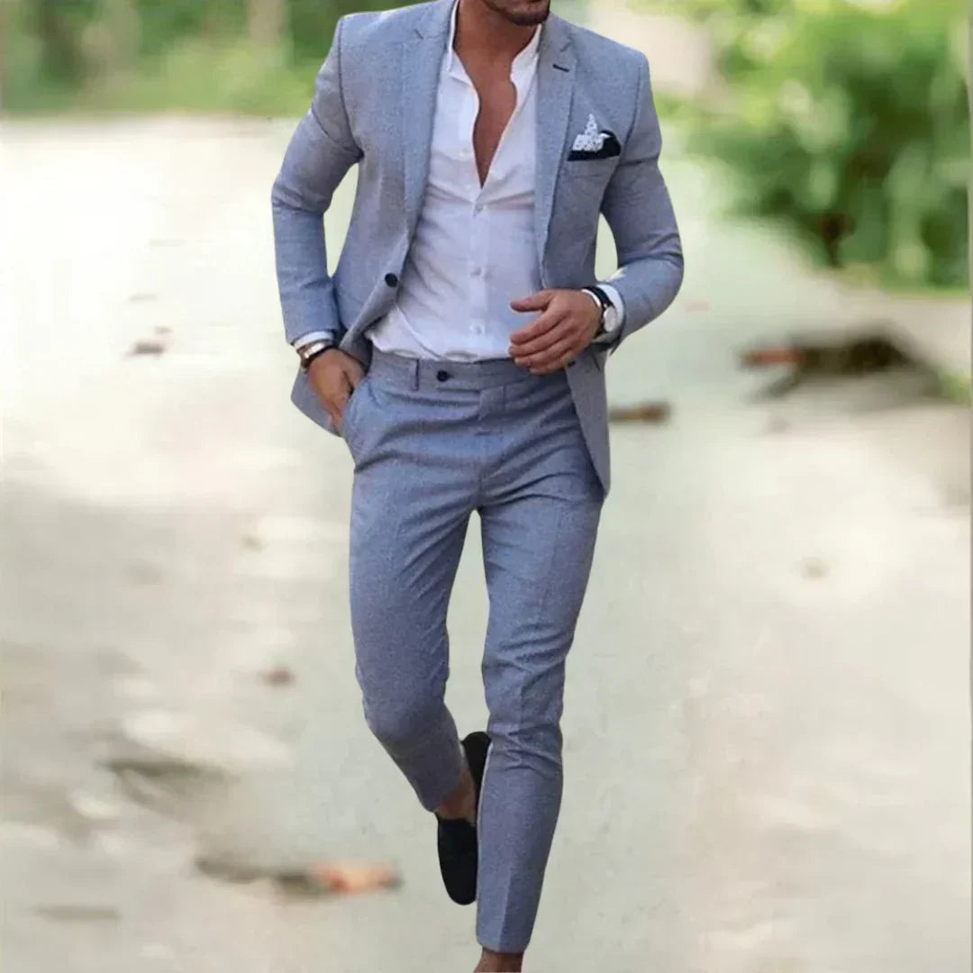 Slim Fit Two-Piece Suit Set