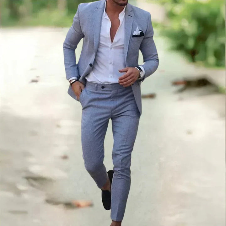 Slim Fit Two-Piece Suit Set
