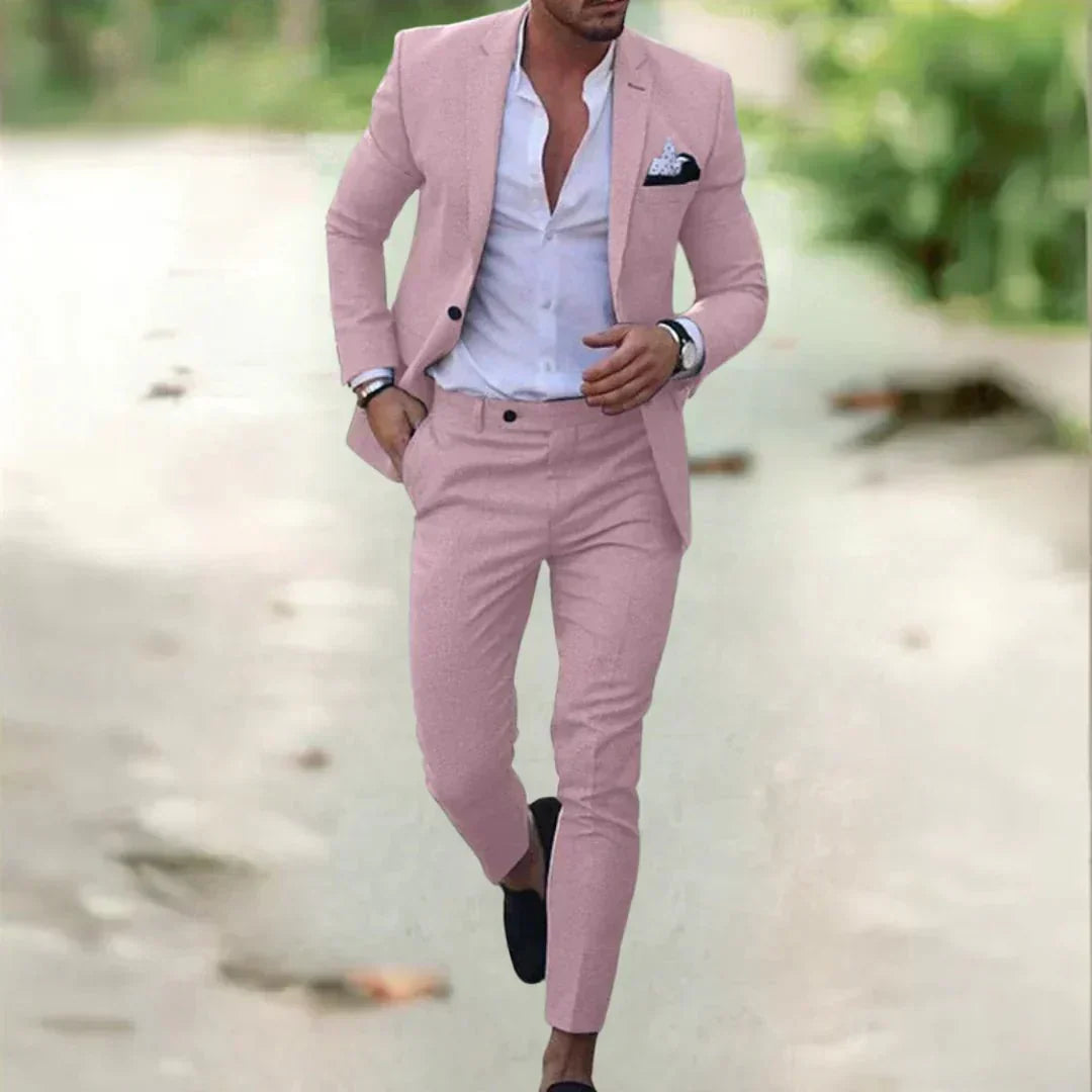 Slim Fit Two-Piece Suit Set