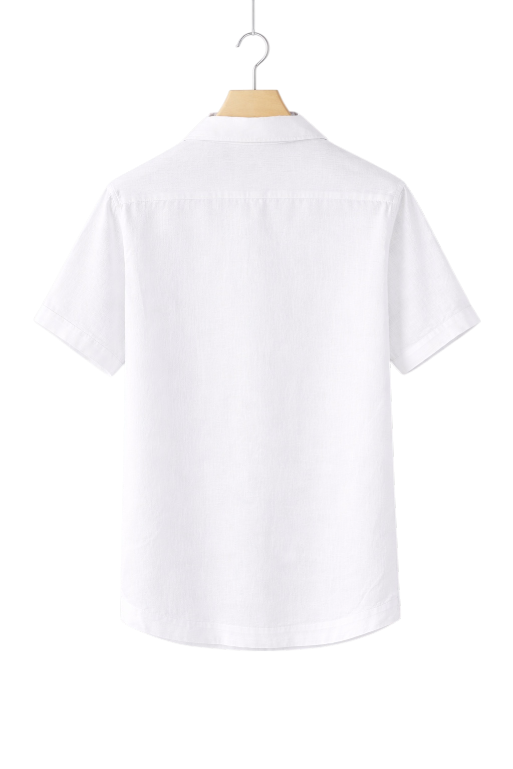 Short-Sleeved Linen-Look Shirt
