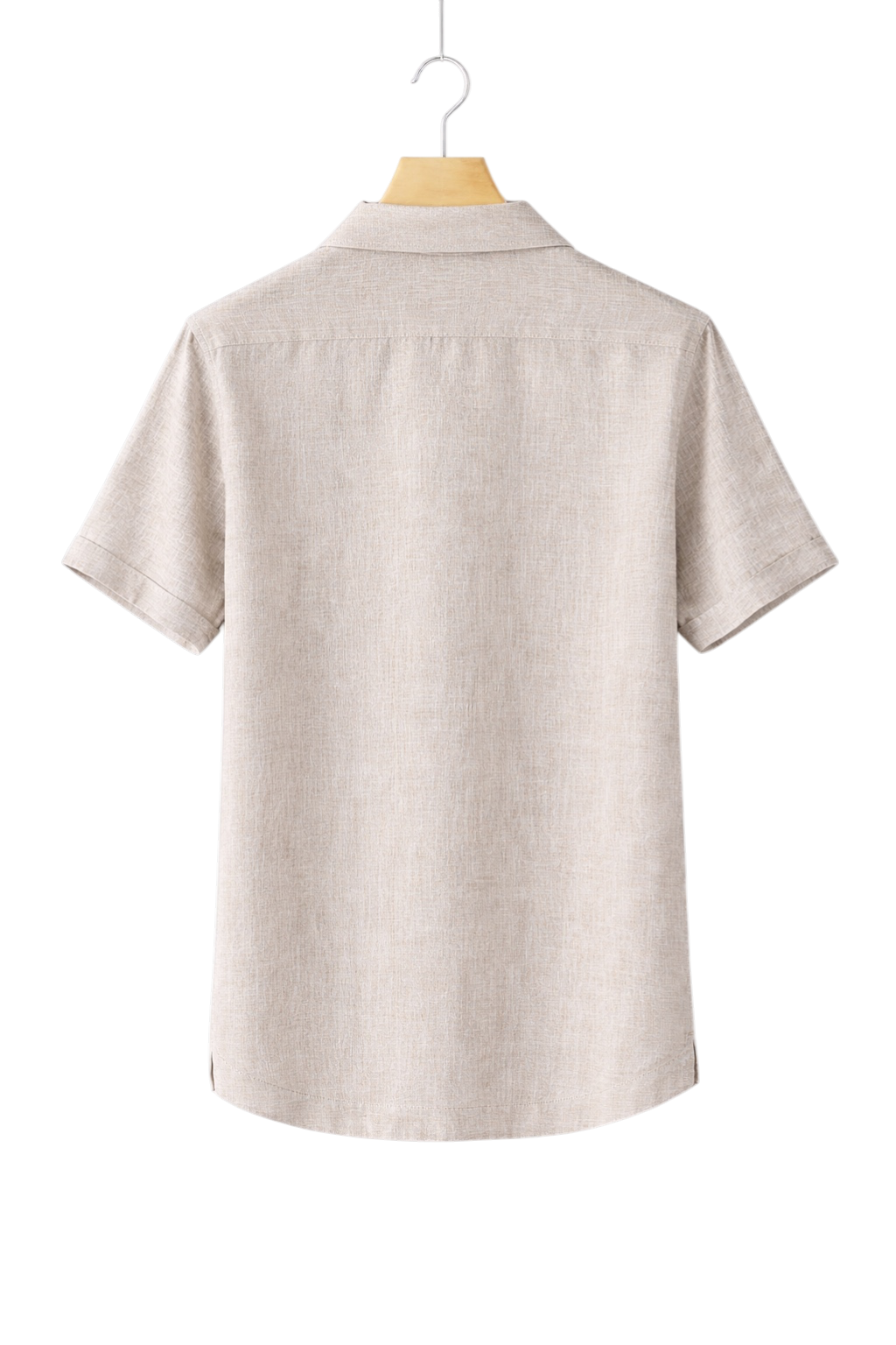 Short-Sleeved Linen-Look Shirt