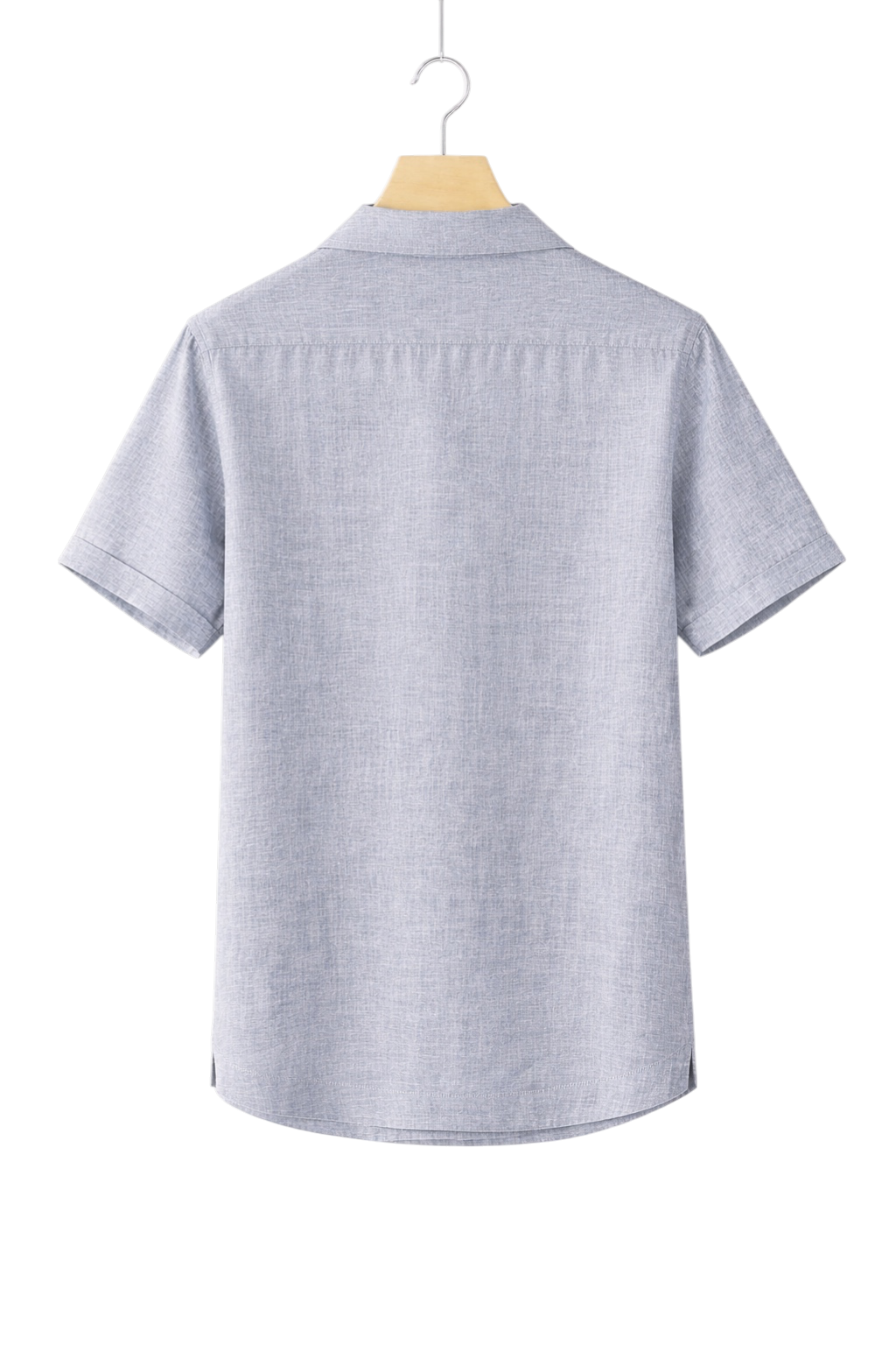 Short-Sleeved Linen-Look Shirt