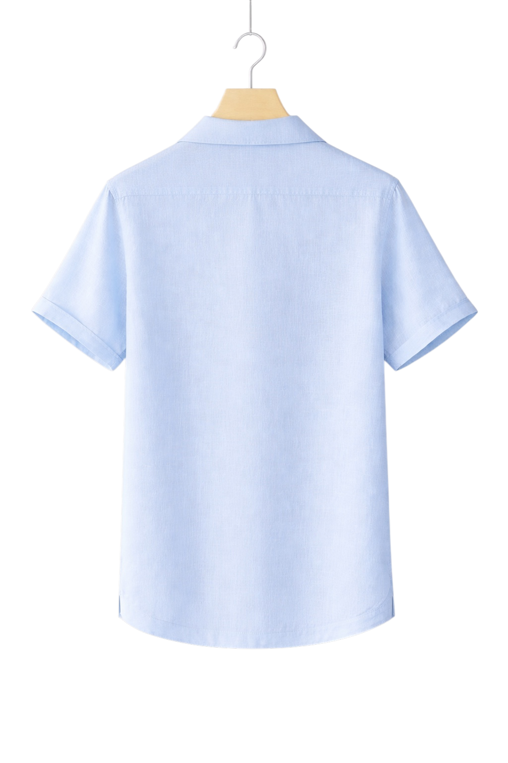 Short-Sleeved Linen-Look Shirt