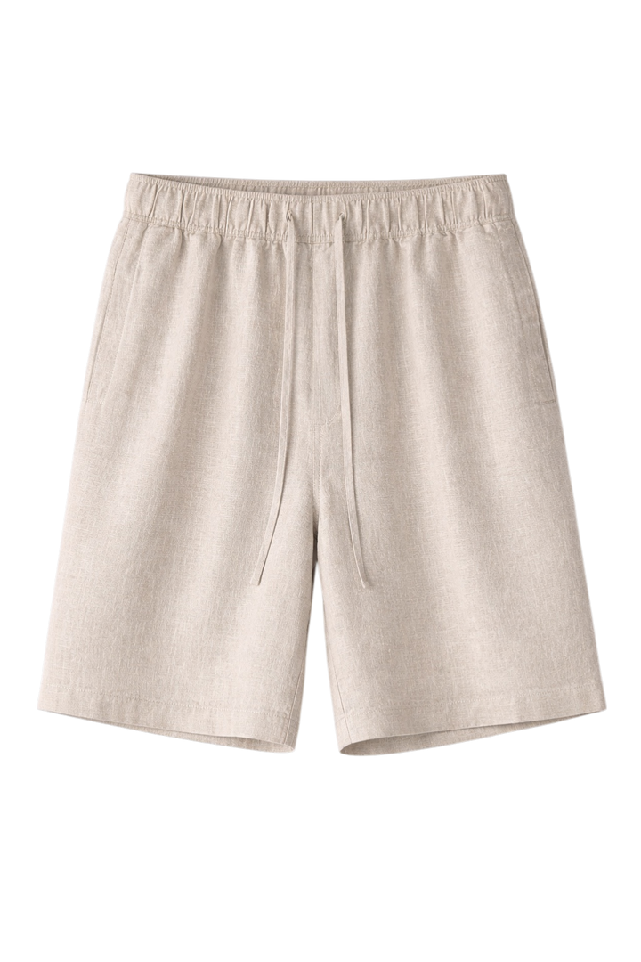 Linen-Look Casual Shorts