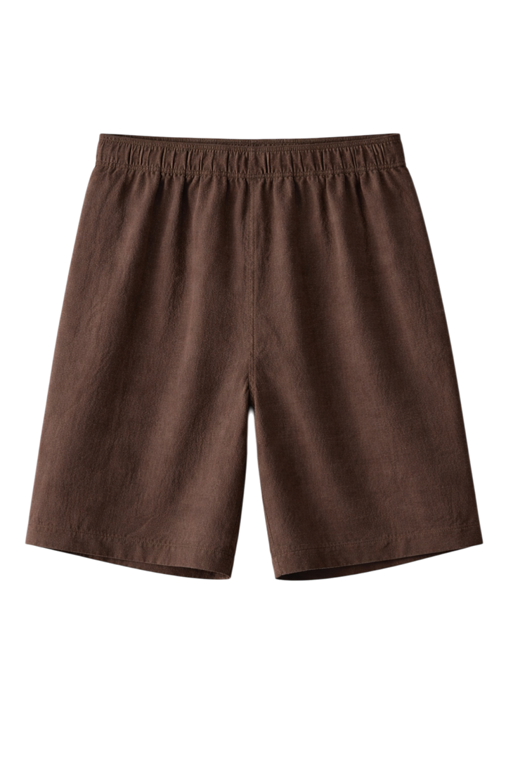Linen-Look Casual Shorts