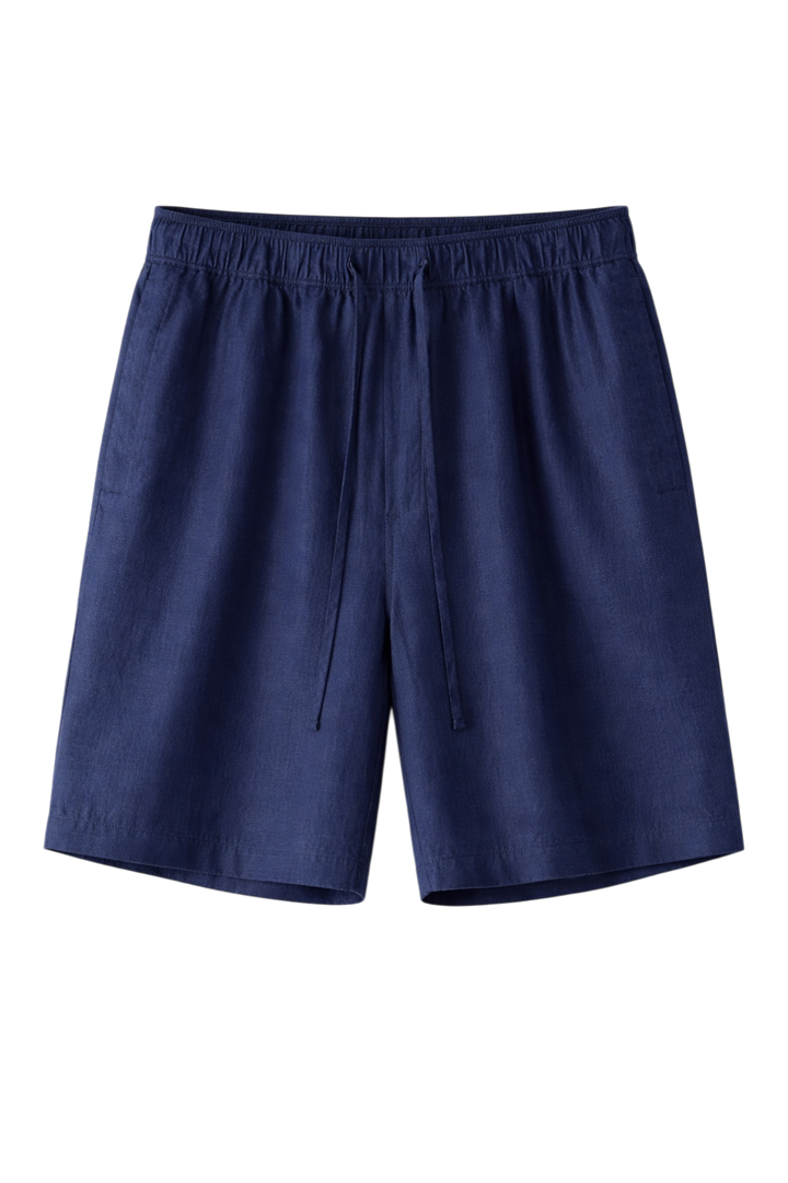 Linen-Look Casual Shorts