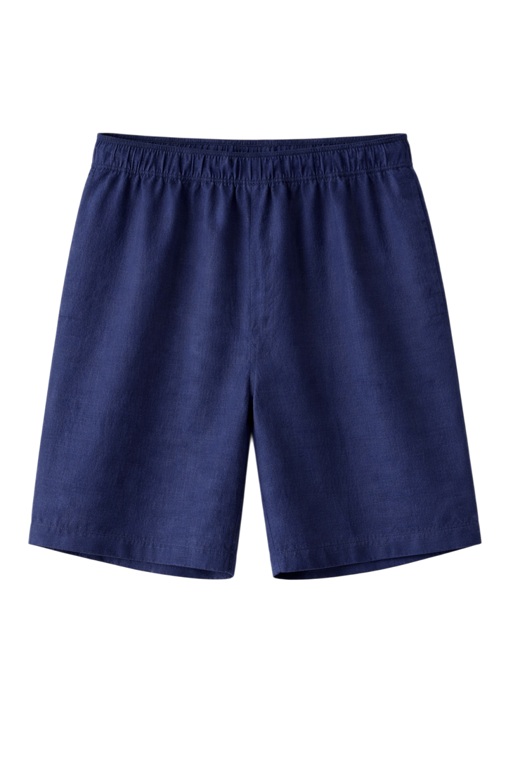 Linen-Look Casual Shorts