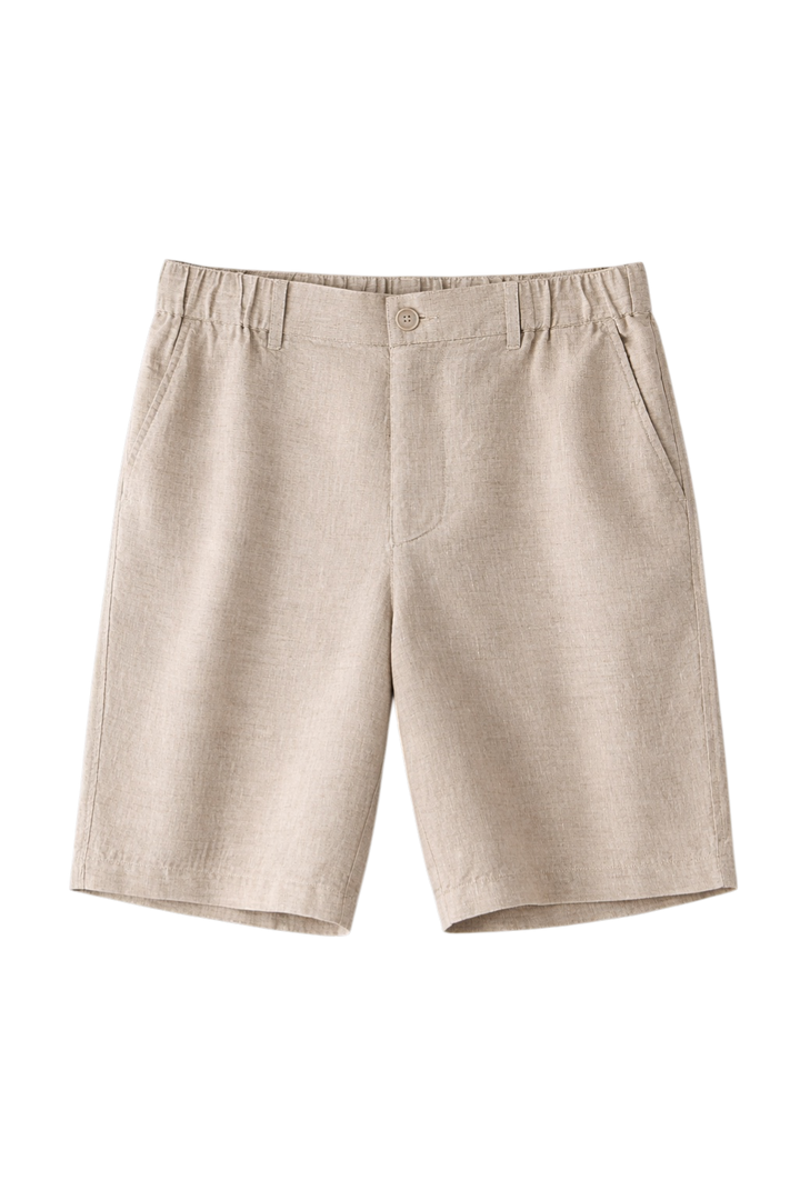 Linen-Look Tailored Shorts