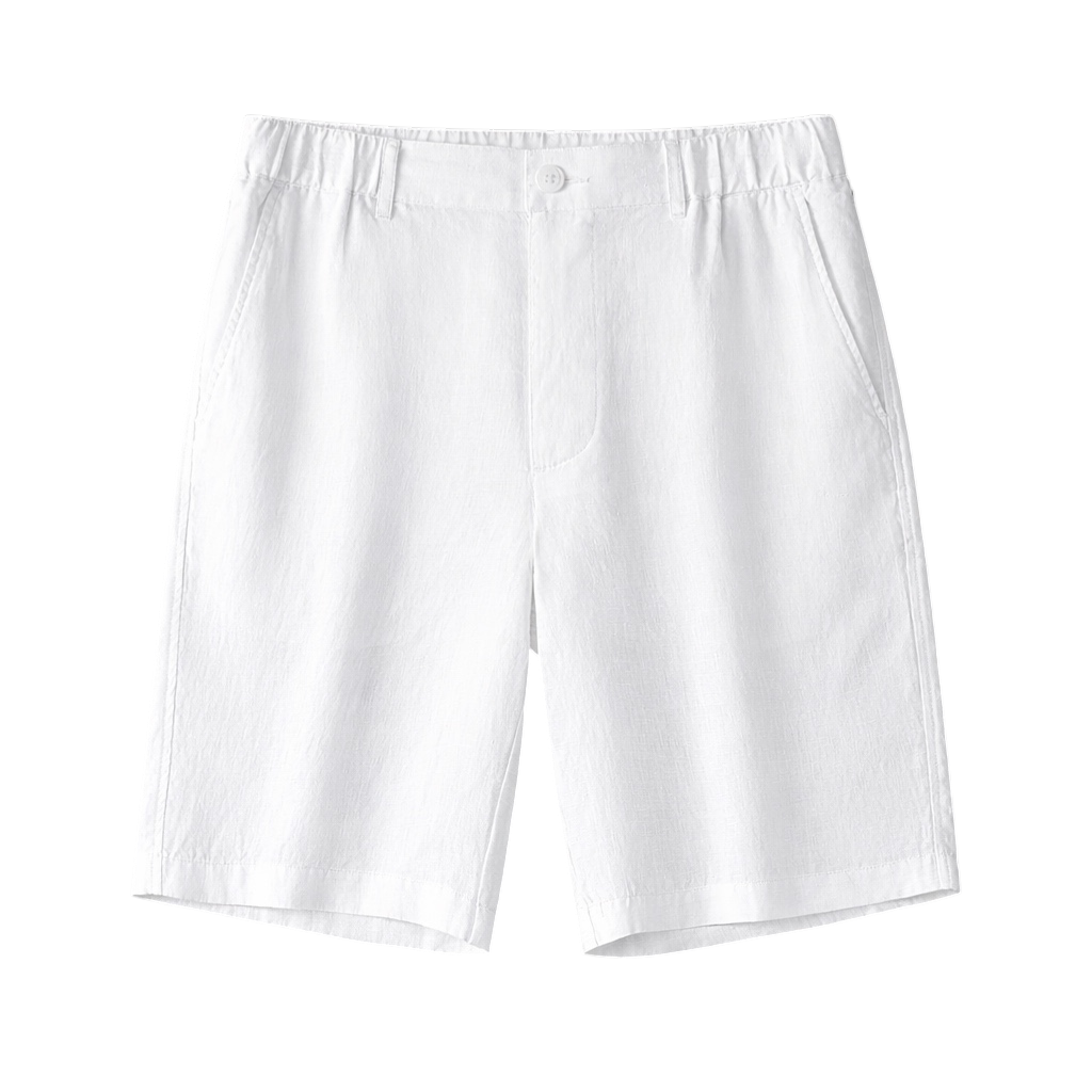 Linen-Look Tailored Shorts