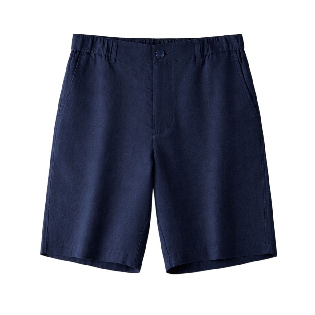 Linen-Look Tailored Shorts