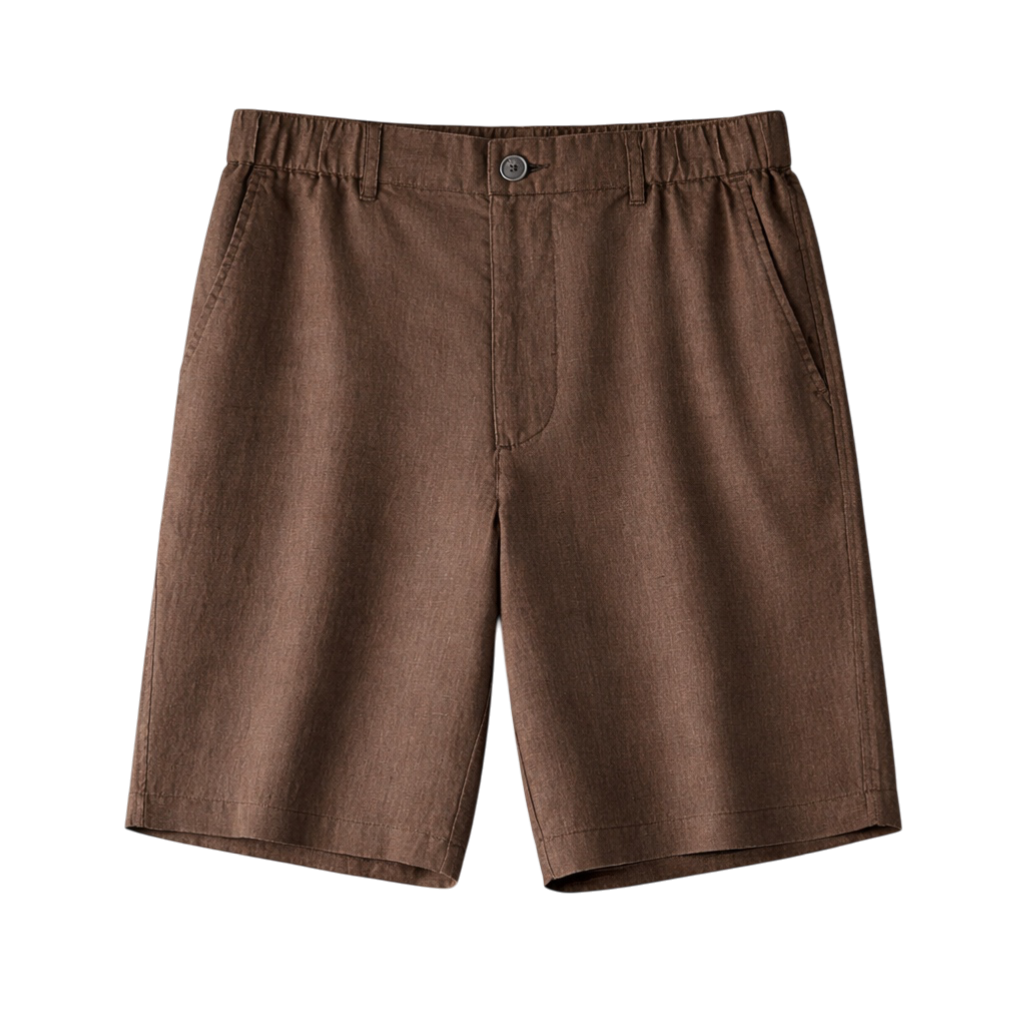 Linen-Look Tailored Shorts