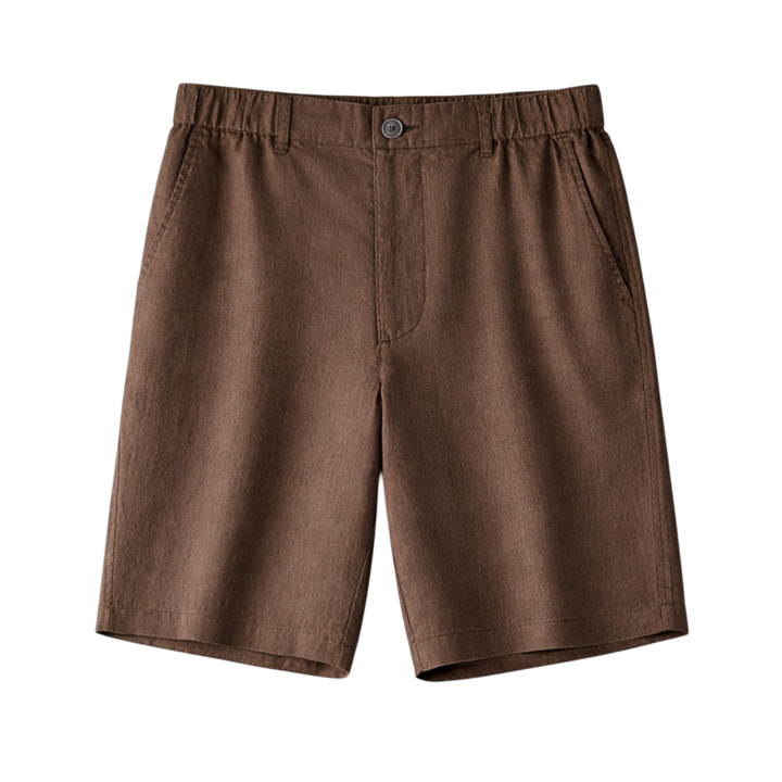 Linen-Look Tailored Shorts