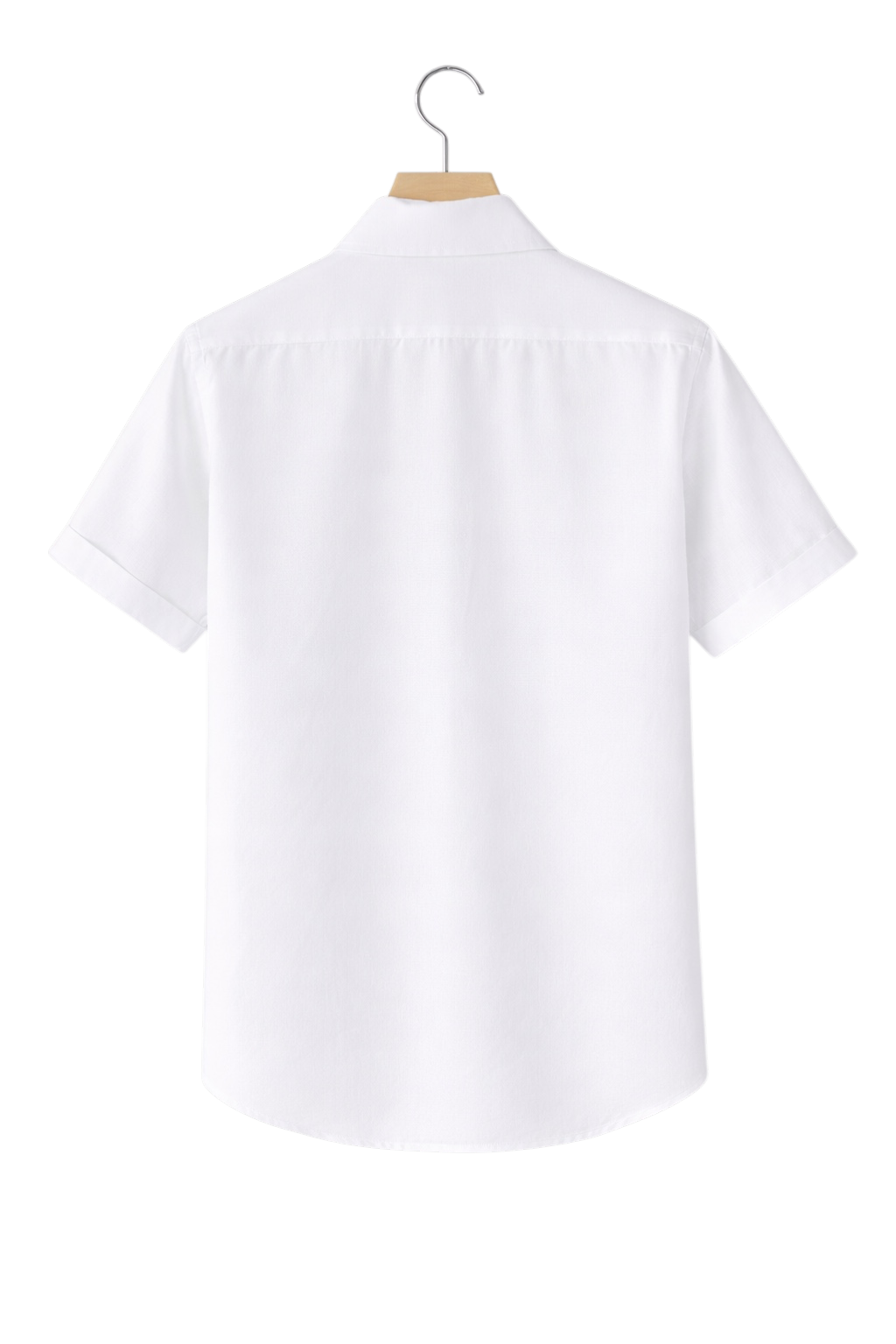 Linen-Look Button-Front Shirt