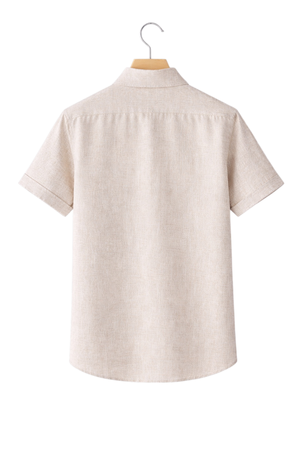 Linen-Look Button-Front Shirt