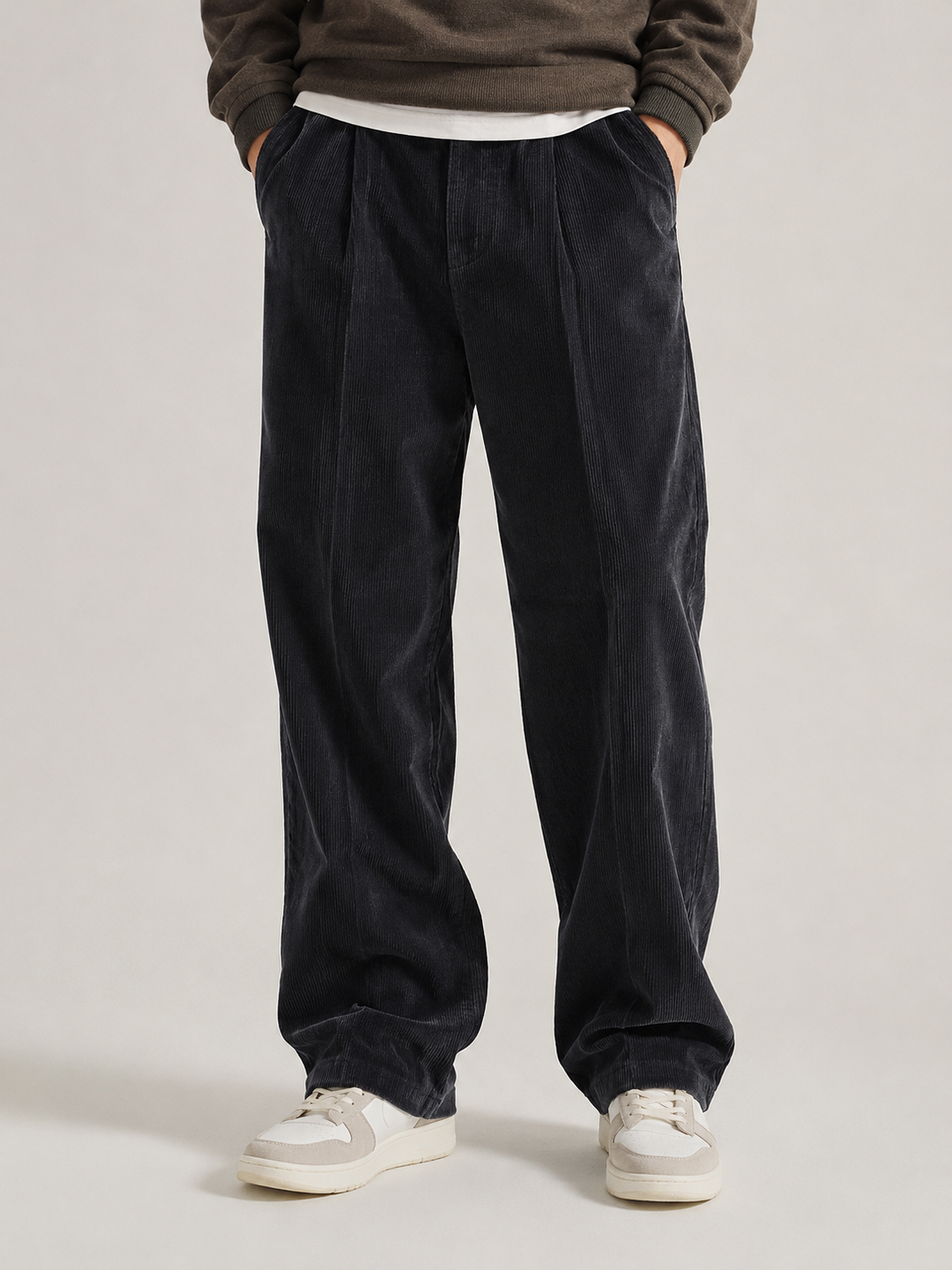 Wide-Leg Corduroy Trousers