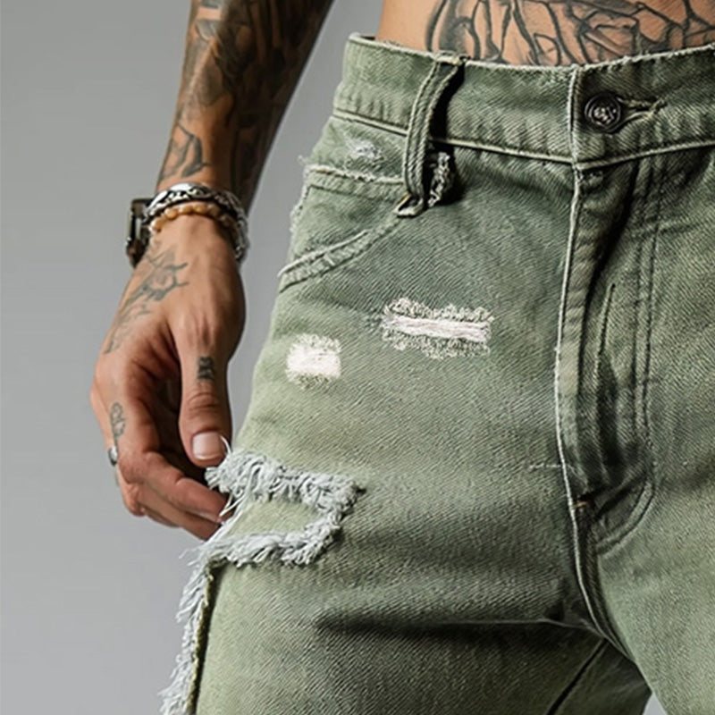 Frayed Hem Denim Shorts