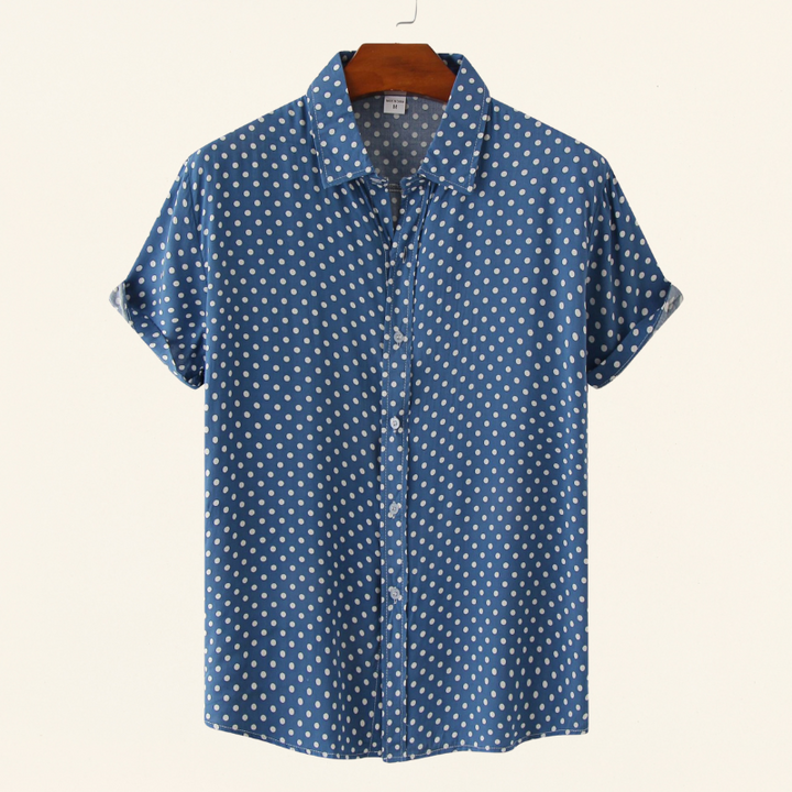 Retro Polka Dot Button Shirt