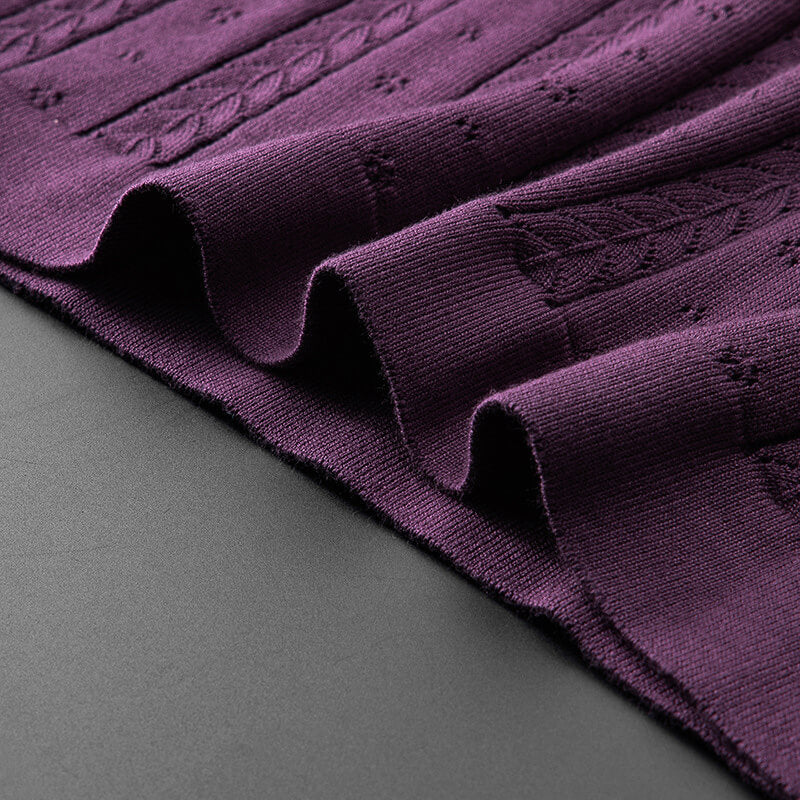 Textured Knit Viscose Polo