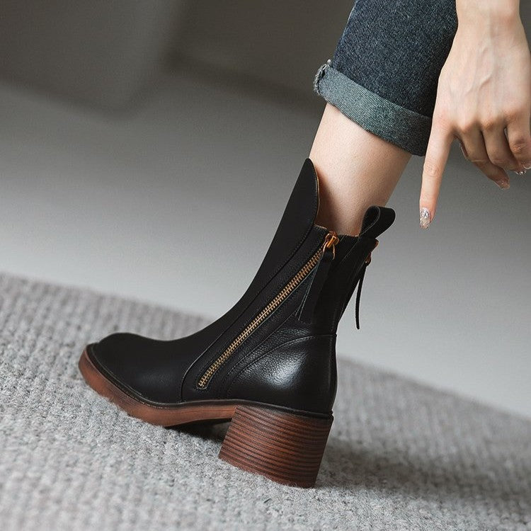 Side-Zip Ankle Boots